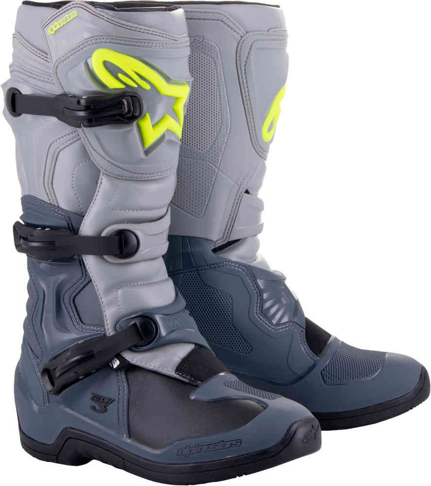 Alpinestars Tech 3 Light Grey/Dark Grey Boots : Delivery in 10 Days